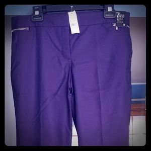 7th Ave Pants Runway Fit, Slim Flare Size 8